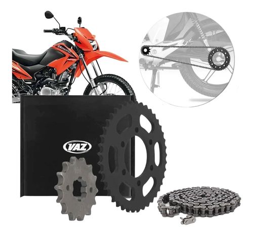 Kit Relação Transmissão Com Retentor Honda Nxr Bros 150 Mix