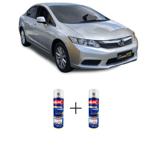 Spray Automotivo Prata Global + Spray Verniz 300ml