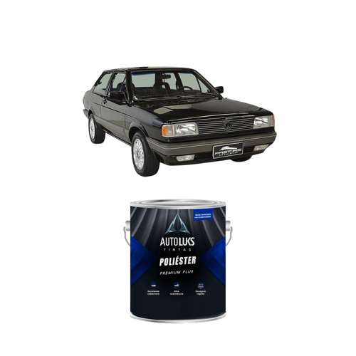 Tinta Poliester Preto Universal Liso 0,9L Autoluks