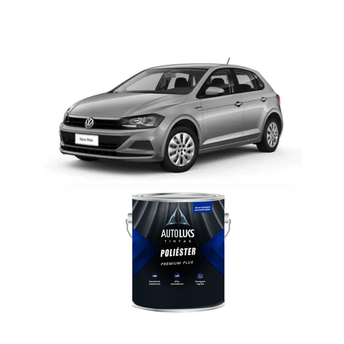 Tinta Poliéster Prata Tungstênio Met VW LB7W 0,9L Autoluks