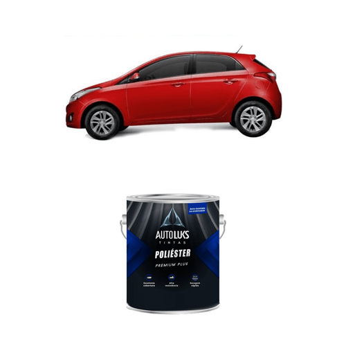 Tinta Poliéster Vermelho Tropic Lisa Hyundai RAR 0,9L Autoluks