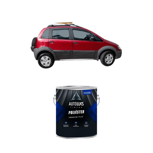Tinta Poliester Vermelho Barroco Perolizado FIAT 0,9L Autoluks