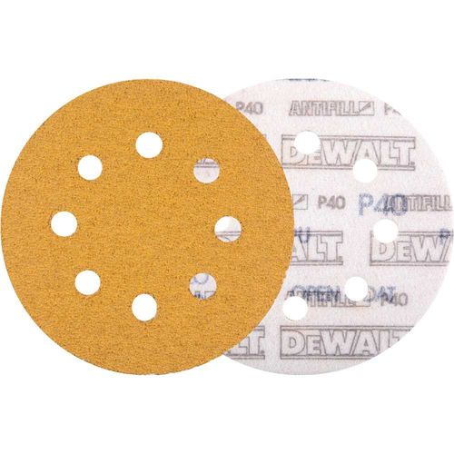 Disco de Lixa 5 Grão 40 Liso  -  Dewalt -  DAE20040U5