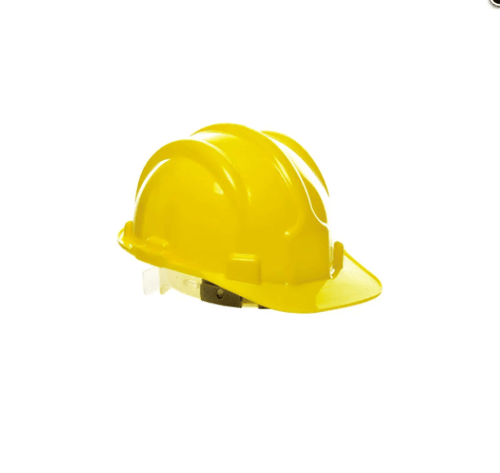Capacete Aba Frontal  Com Carneira Amarelo Plastcor