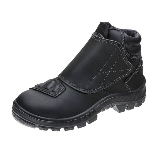 Bota Motociclista de Couro com Velcro N40 Preto CA42860 Marluvas