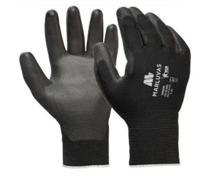 Luva Segurança Tam M Poly PU Balck Marluvas
