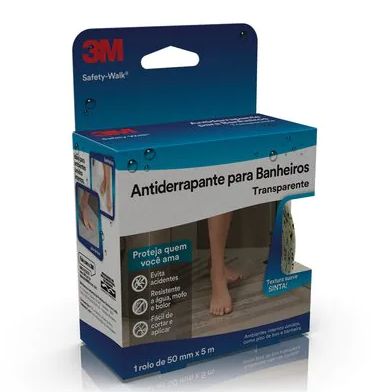 Fita Antiderrapante 50mm x 5m Transparente PVC Safety Walk 3M