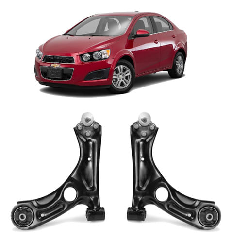 Par Bandeja Completa Dianteira Chevrolet Sonic 2012 A 2014