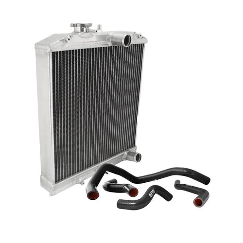 Radiador de água em Alumínio para Honda Civic EG/EK motor D16 + Kit de Mangueiras de Arrefecimento em Silicone