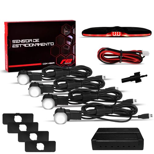 Sensor de Estacionamento Embutido OEM 4 Pontos Branco