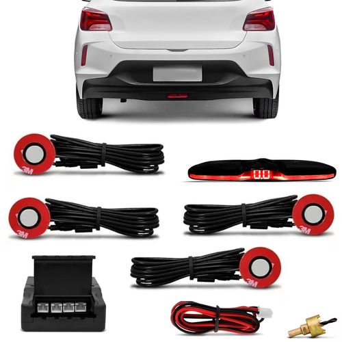 Sensor de Estacionamento Embutido 4 Pontos 16mm Branco KX3