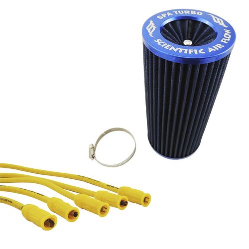 Cabo de vela de silicone 10.4mm SPA para VW AP SEM pino + Filtro de ar Scientific Air Flow Compacto
