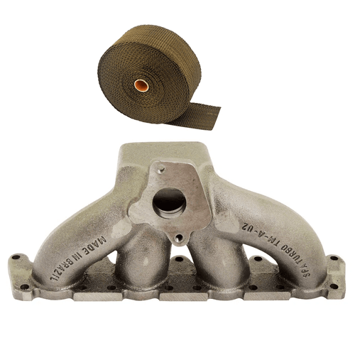 Coletor de escape para turbo VW Golf / Audi A3 1.8 20V transversal - T2/GT + FITA TÉRMICA TITANIUM SPA 2" 10M