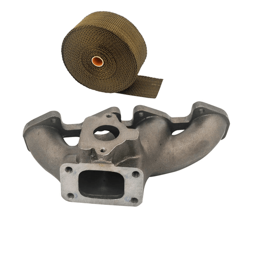 Coletor de escape para turbo VW AP 16V Longitudinal - T3 + FITA TÉRMICA TITANIUM SPA