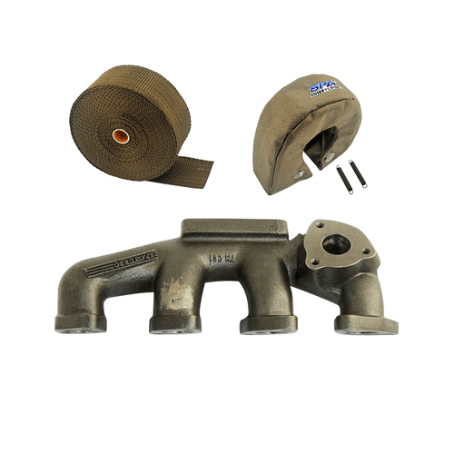 Coletor Escape Turbo GM Chevette / Chevy 500 / Marajó + FITA TÉRMICA TITANIUM + Protetor Térmico de Turbina