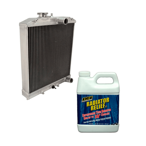 RADIADOR DE ÁGUA PARA HONDA CIVIC EG/EK MOTOR D16 - 100% ALUMÍNIO  + Aditivo de radiador p/ motores de alta performance Radiator Relief DEI