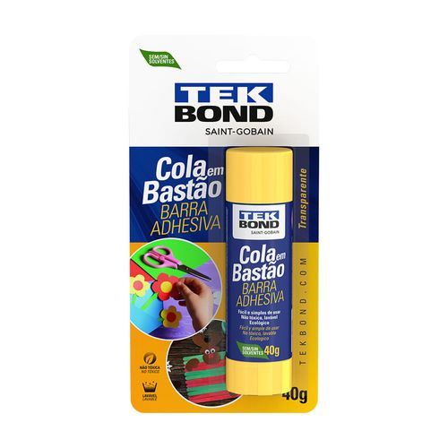 Cola Em Bastão Escolar 40G - Blíster - Tekbond