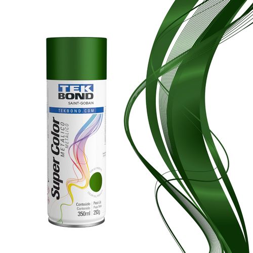 Tinta Spray Metálico Verde 350Ml 250G - Tekbond