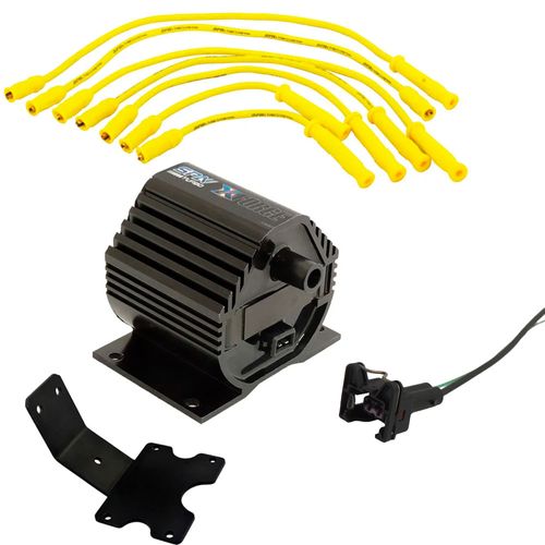 Cabo de vela de silicone 10.4mm SPA para GM Opala 6 cilindros SEM pino + Bobina de ignição de alta performance SPA X-FORCE 60.000 volts