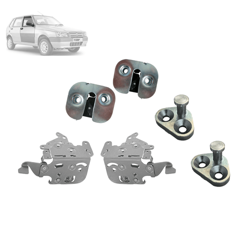 Kit Fechaduras Batentes Elba Premio Uno Fiorino Dianteira