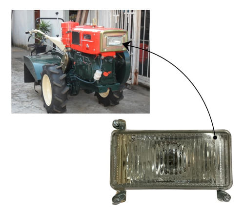 Farol Motoculvidador Micro Trator Tobatta M90 M130 M140
