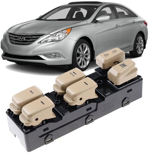 Botão do Vidro Eletrico Hyundai Sonata 2.4 16V de 2011 À 2015 - Caramelo
