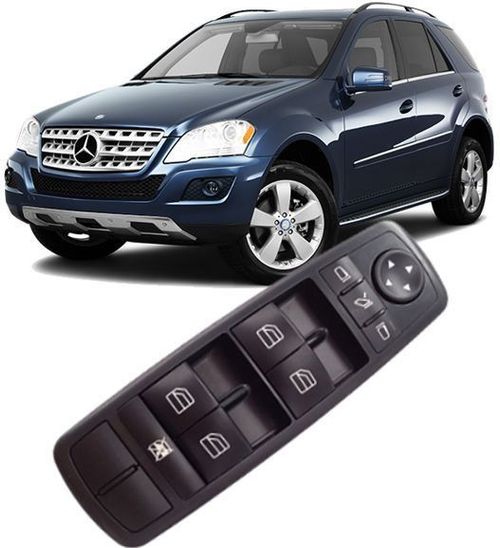 Comando Botão Vidro Eletrico Mercedes ML320 ML350 ML430 ML 63 AMG 2006 à 2011 Com Recolhimento