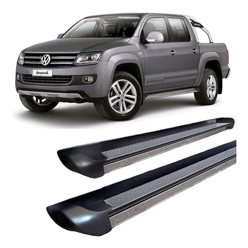 Estribo Amarok Personalizado Preto Brilhante C Dupla
