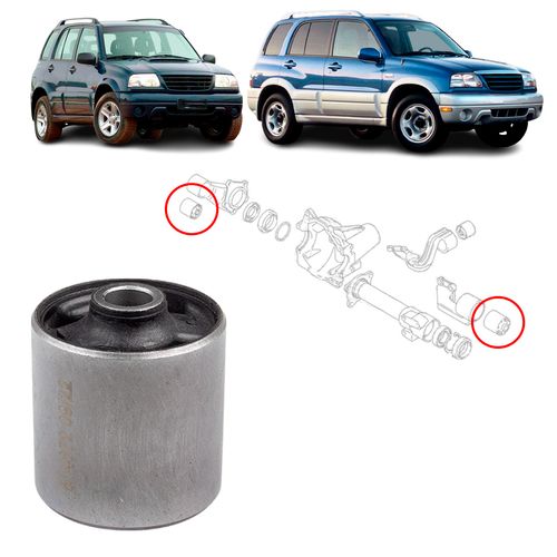 Bucha (coxim) do diferencial dianteiro Suzuki Vitara/Sidekick/grand vitara / Gm Tracker 2001-2009