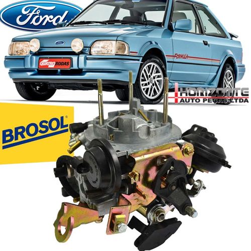 Carburador 2E Escort Verona Apollo C/ Ar Condicionado Gasolina Solex BROSOL