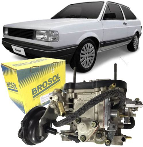 Carburador Gol Parati Saveiro Voyage BLFA CHT 1.6 de 1989 à 1995 à Alcool Solex Brosol