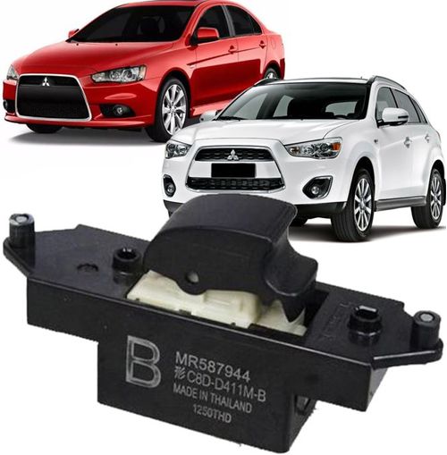 Botao Interruptor Vidro Eletrico Simples Triton Pajero Full Outlander Lancer e Asx - Mr587944