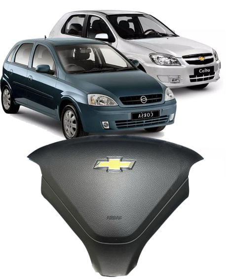 Tampa Capa Buzina com Airbag Volante Celta Corsa Classic 2001 a 2016