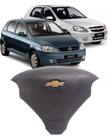 Tampa Capa Buzina com Airbag Volante Celta Corsa Classic 2001 a 2016