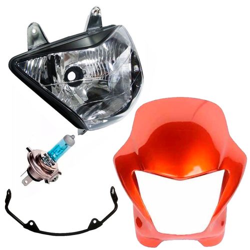 Kit Farol Falcon Lâmpada Farol Aranha Carenagem Laranja 2007