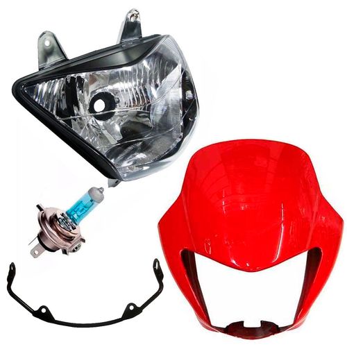 Kit Farol Falcon Lâmpada Farol Aranha Carenagem Vermelho 2000 / 2001