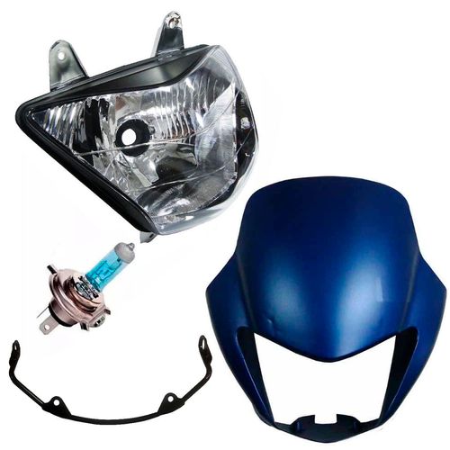 Kit Farol Falcon Lâmpada Farol Aranha Carenagem Azul 2006