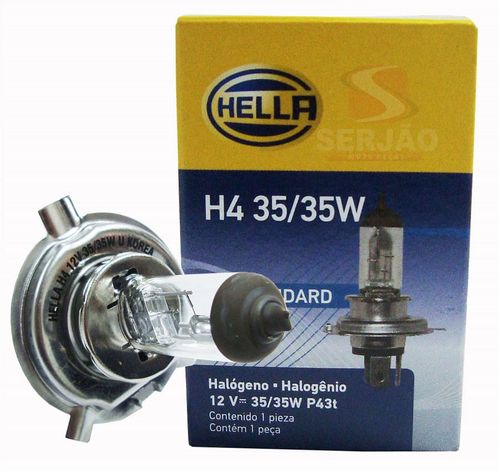 Lampada Farol H4 Titan125 Titan150 Titan160 Ybr Fazer 35/35w Hella