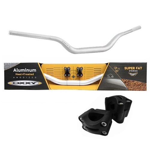 Guidão + Adaptador Oxxy Super Fat Bar - Branco Alto