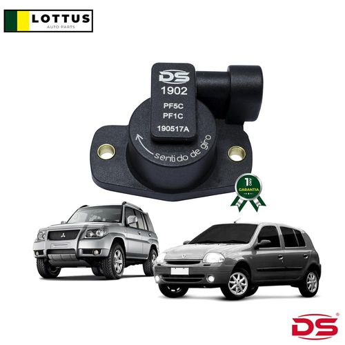 DS - 1902 - SENSOR DE POSIÇÃO DA BORBOLETA (TPS) GOL, PARATI, QUANTUM, SANTANA E SAVEIRO 96>, POLO CLASSIC 97/02 ...