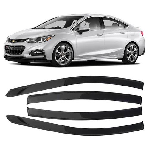 Calha de Chuva 4 Portas<br>Cruze Hatch 2017 em Diante<br>Cruze Sedan 2017 em Diante