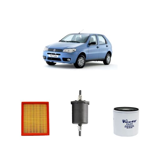 Kit filtros, ar do motor, combustível e óleo lubrificante Tecfil - Palio 1.8 8v Flex 2008