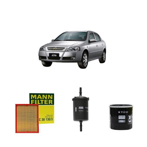 Kit filtros, ar do motor, combustível e óleo lubrificante MANN - ASTRA 2.0 8V MPFI Flex 2009