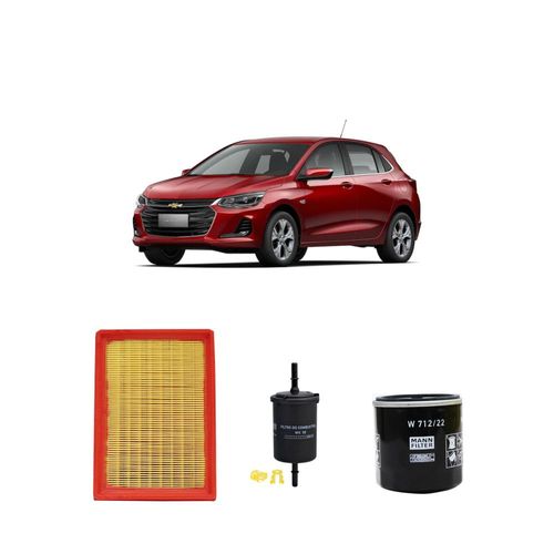 Kit filtros, ar do motor, combustível e óleo lubrificante MANN - Onix 1.4 Flex 2021