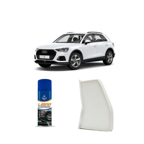 Kit Filtro De Cabine Acp309 Tecfil + Limpa Ar Condicionado Tecbril Audi Q3 2.5 Tfsi (Rs) 2014 Em Diante