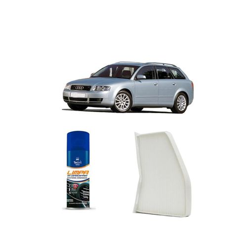 Kit Filtro De Cabine Acp309 Tecfil + Limpa Ar Condicionado Tecbril Audi A6 A6 3.0 V6 30v 2001 A 2005