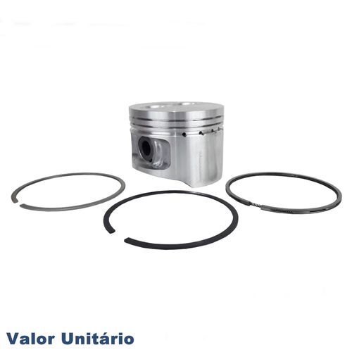Pistão com Anéis de Segmento Medida STD Metal Leve Fiat Uno Elba e Premio Motor 1.6 Argentino à Álcool Todos com Injeção Eletrônica e Carburado
