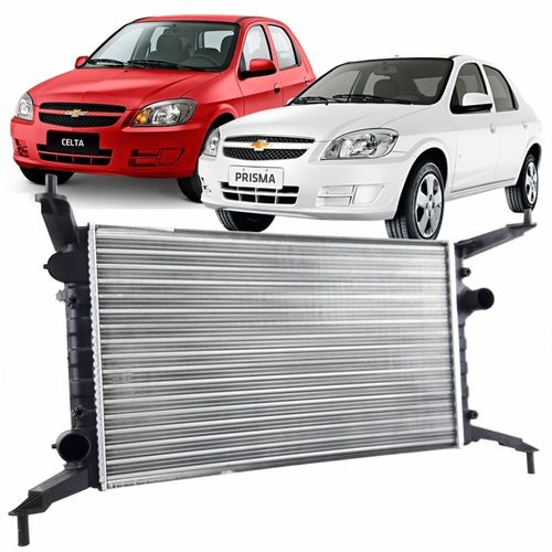 Radiador Valeo Chevrolet Celta 2006 até 2016 e Prisma 2006 até 2012 Motor 1.0 e 1.4 Todos sem Ar Condicionado