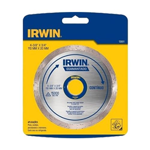 Disco Diamantado Contínuo 110 x 20 mm - Irwin