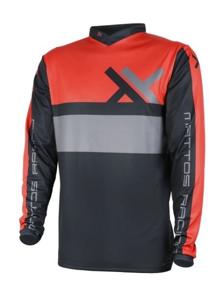 Camisa Mattos Racing Assimilate Vermelho/Cinza
